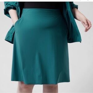 Athleta Cosmic Skirt 3X Borealis Green Pull On Elastic Waist Stretchy Athleisure